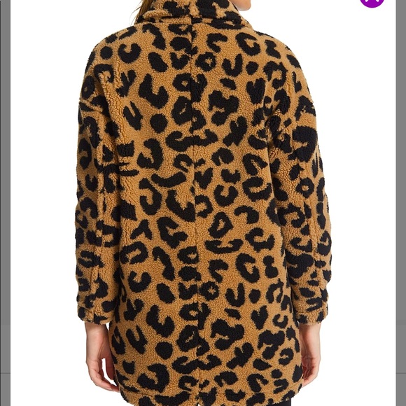 NWT! Jessica Simpson leopard plush oversized cardigan - Picture 2 of 4